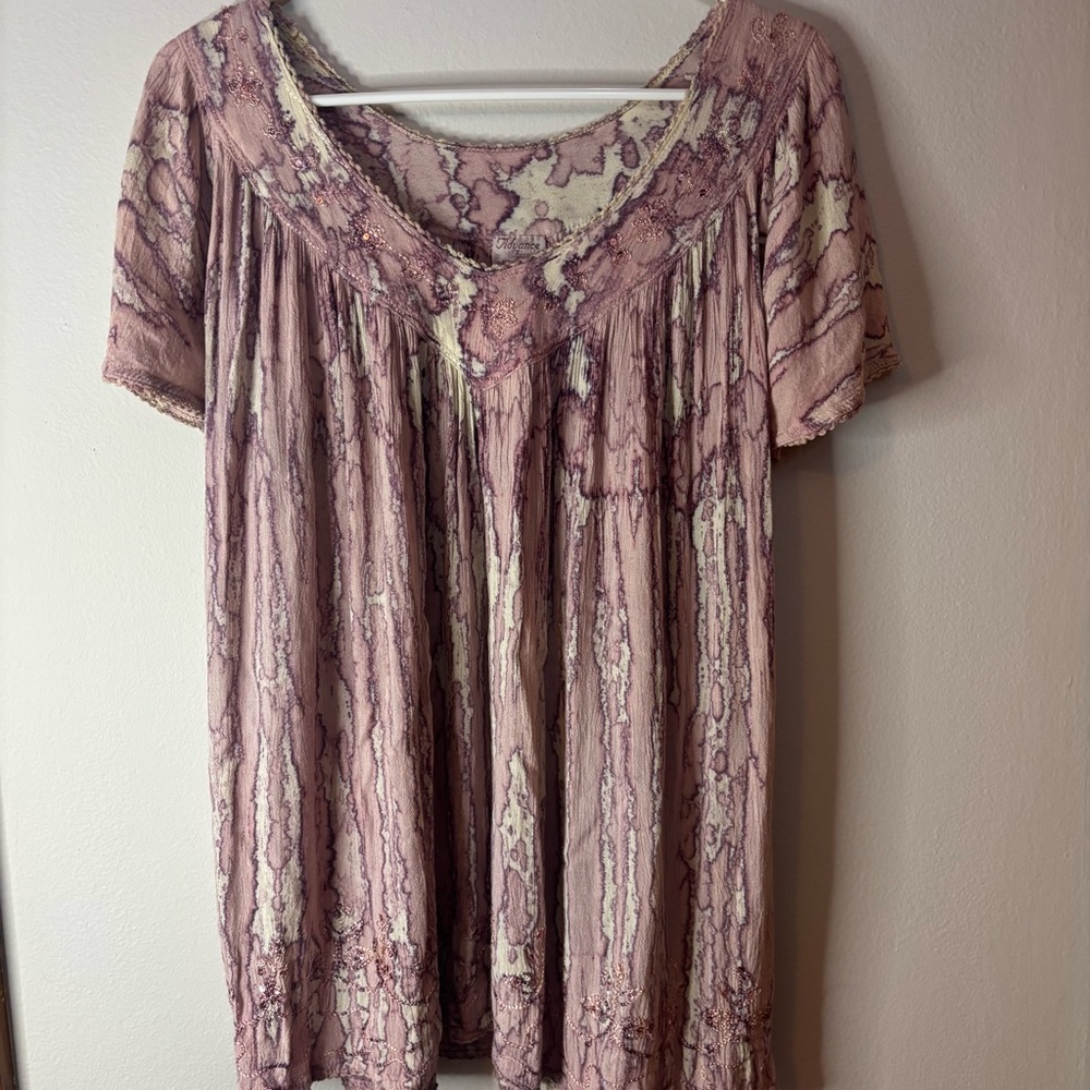 Advance Apparels Pink Marble Women's Blouse One Size